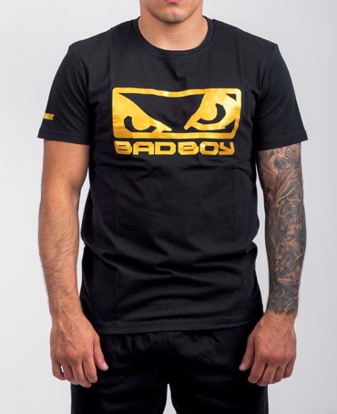 BAD BOY logo classic TSHIRT- black/GOLD